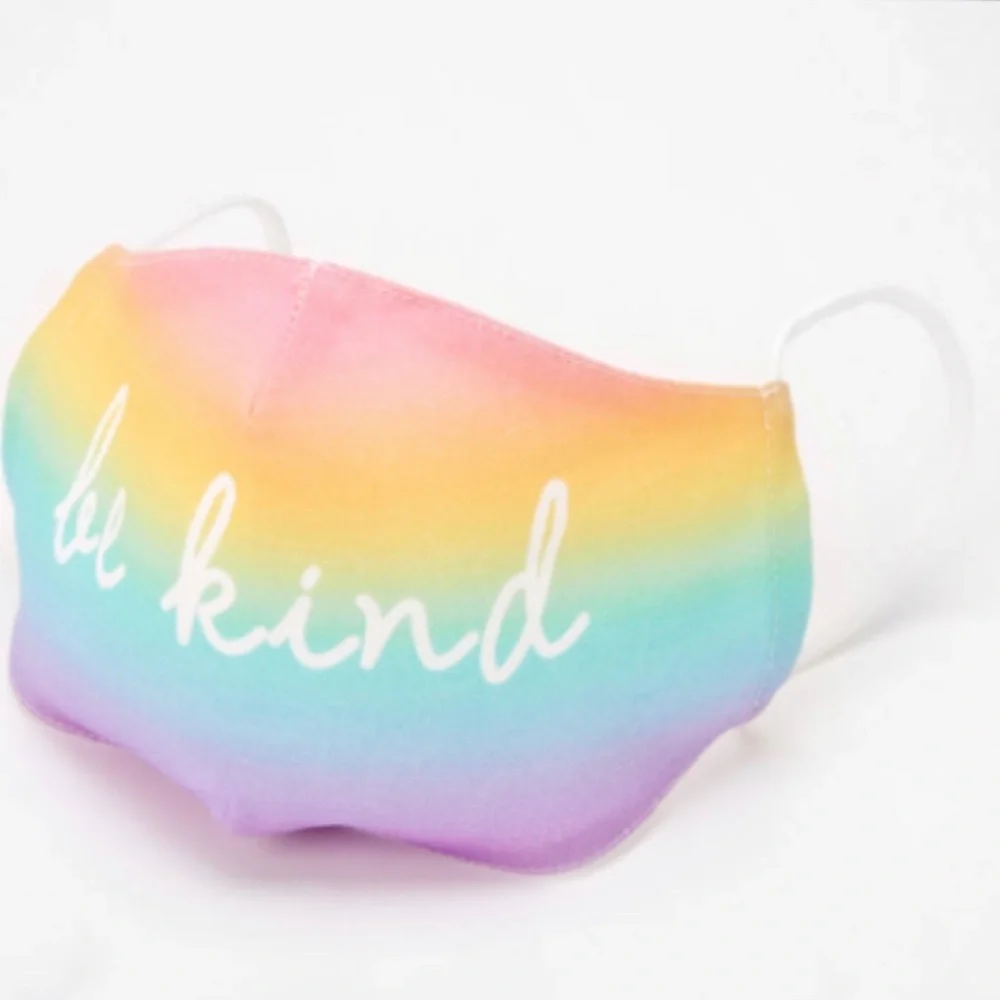 Claire’s Be Kind Rainbow Adult Face Mask